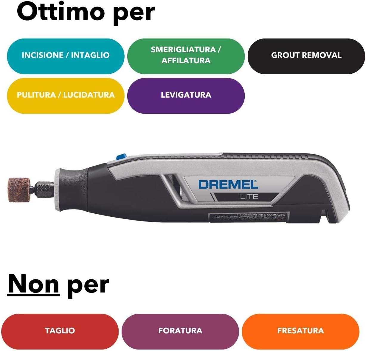 Thumbnail 3 de Dremel Lite 7760 cordless multifunzione 3,6 V con 15 accessori e caricatore USB