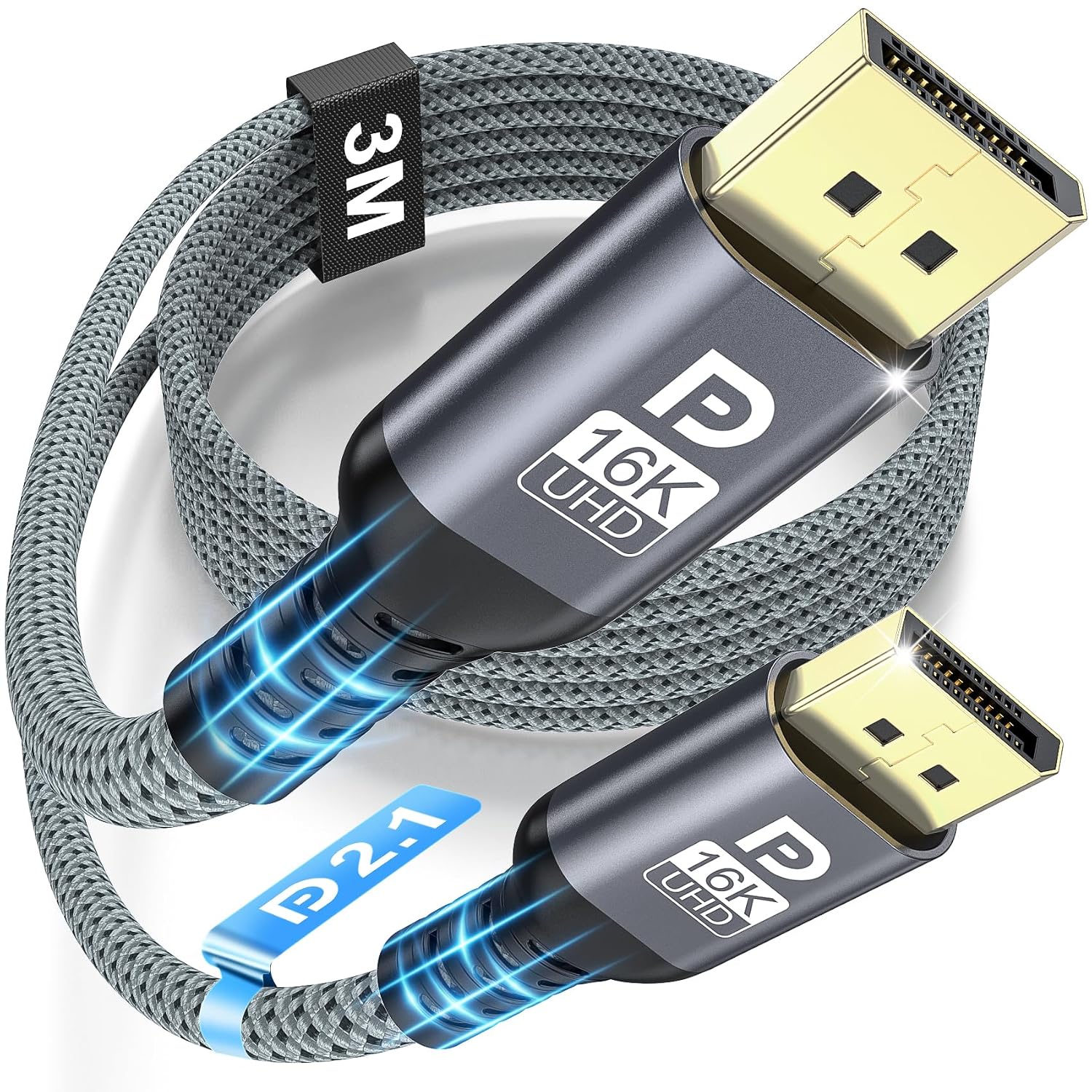 Detalle de NORSHY DisplayPort 2.1 16K 3 m