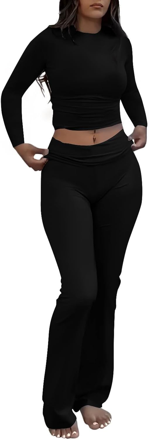 Detalle de AYWA 2 Piece Foldover Flare Pants Set
