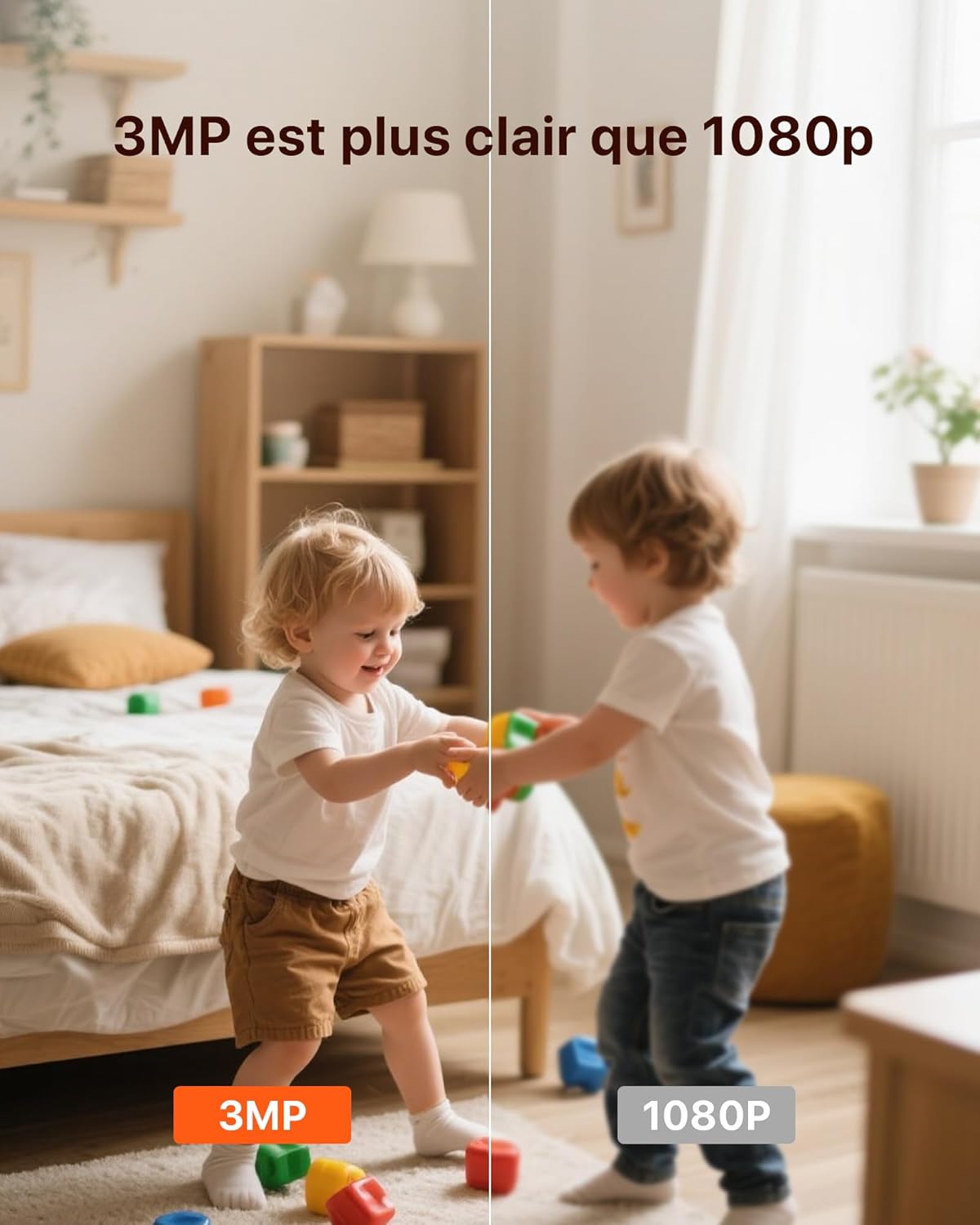 Thumbnail 4 de Tenda Caméra WiFi Intérieure 2K (3MP) WiFi 6 360° avec détection humaine IA et audio bidirectionnel