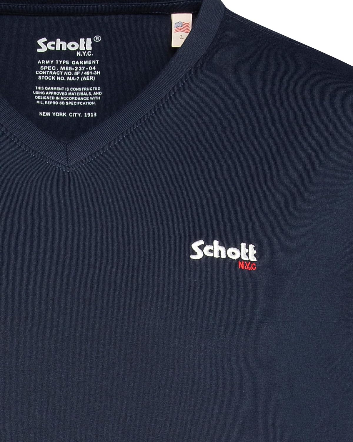 Detalle de Schott NYC Tscasualv T-Shirt Homme – Lot de 1