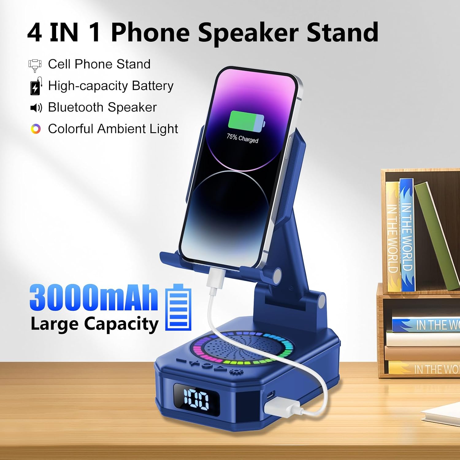 Detalle de 4-in-1 Bluetooth speaker phone stand