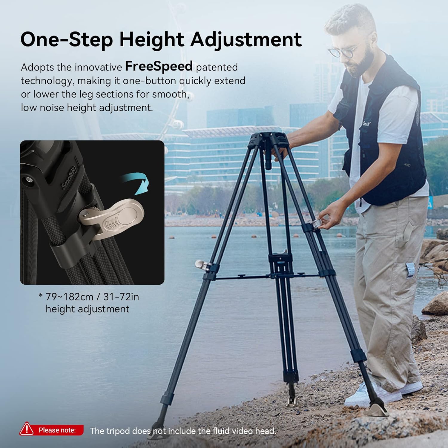 Detalle 2 de SMALLRIG 72" Video Tripod 25kg load