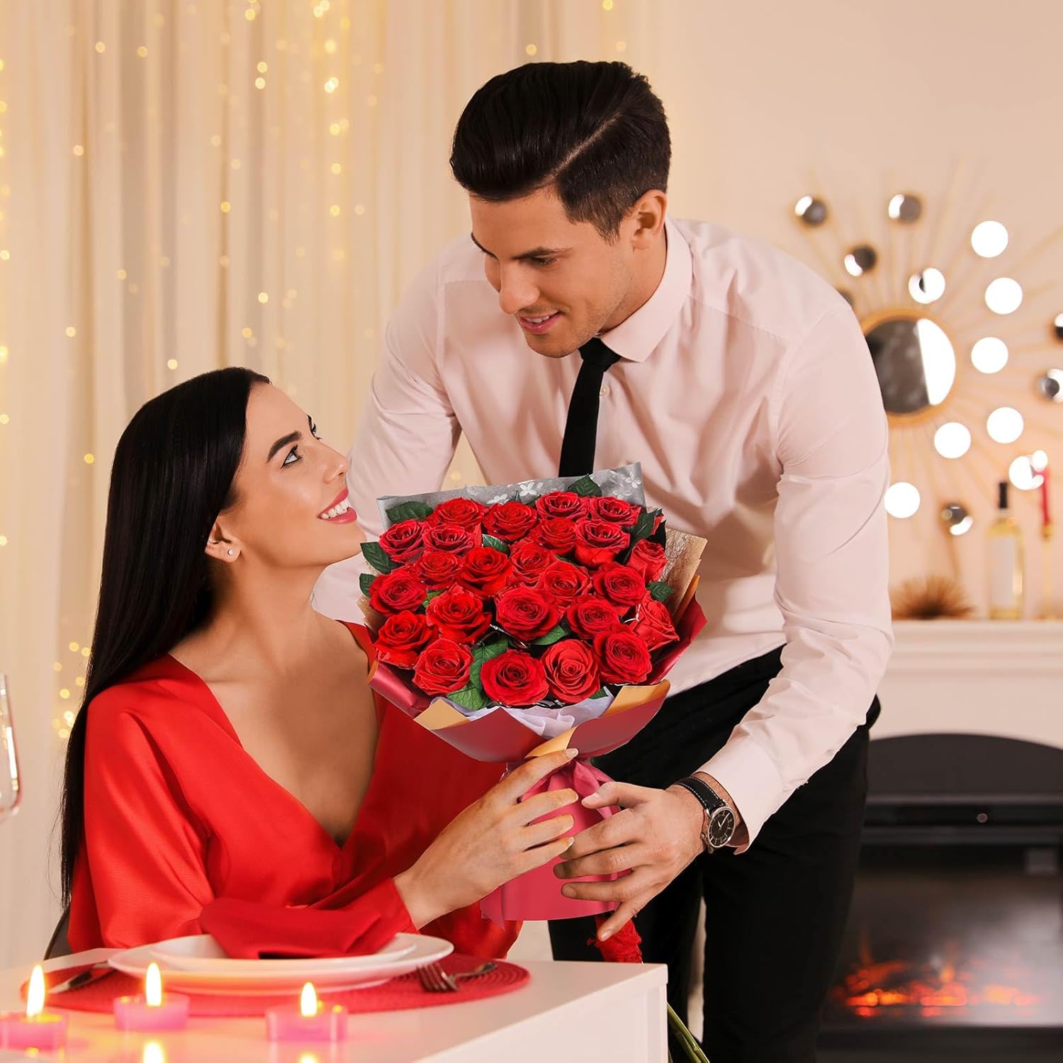 Thumbnail 4 de ADDWel Bouquet Rose Éternelle 24 roses 🌹