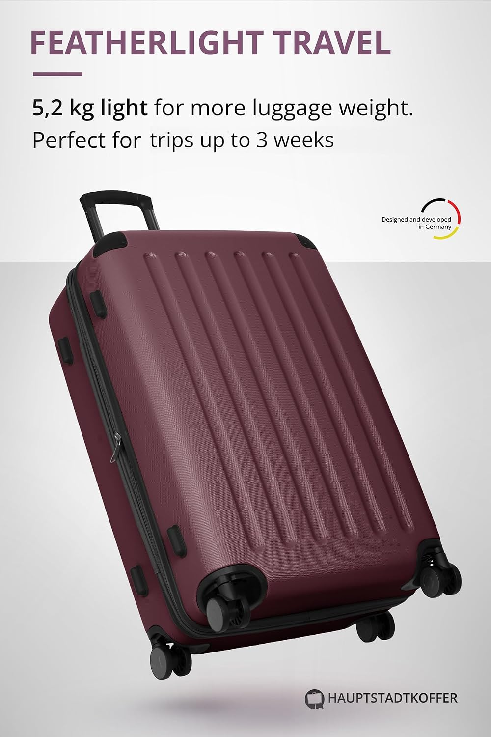Detalle de Hauptstadtkoffer Spree Großer Hartschalen-Trolley 75 cm – 119 Liter, TSA, 4 Doppelrollen, Volumenerweiterung