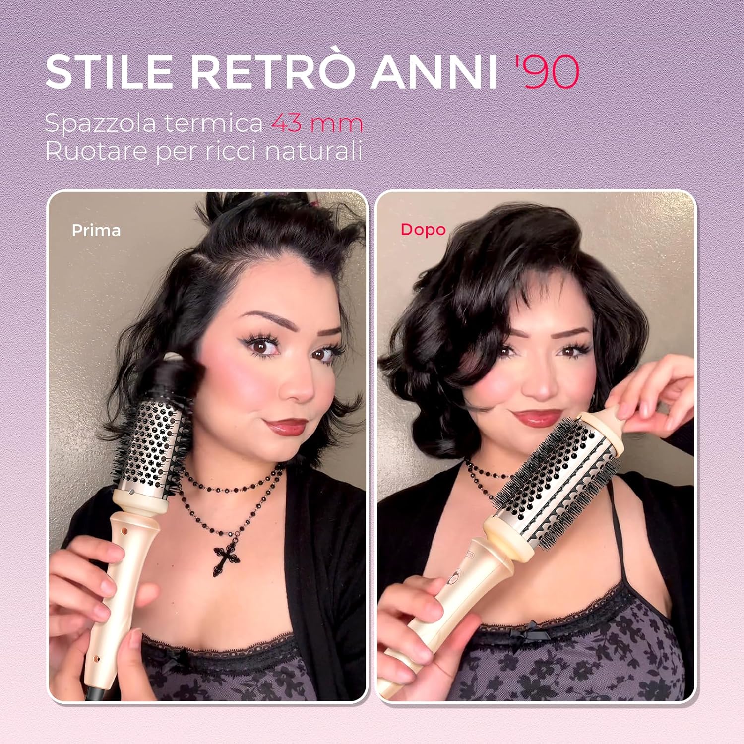 Thumbnail 3 de TYMO STYLUX Thermal Brush da 43 mm: spazzola termica elettrica per ricci voluminosi e naturali