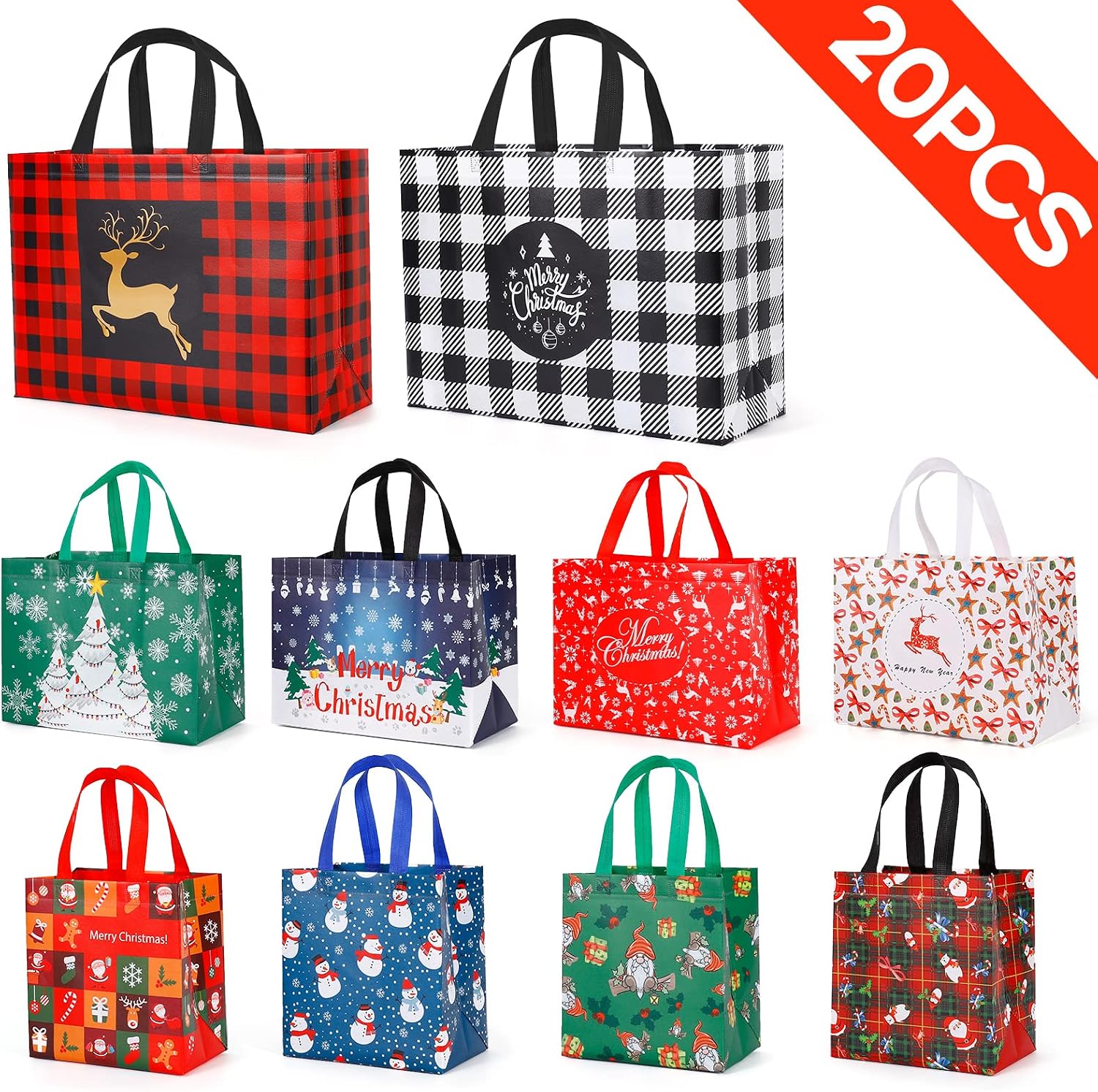 Detalle de YANGTE Christmas Gift Bags 20-Pack