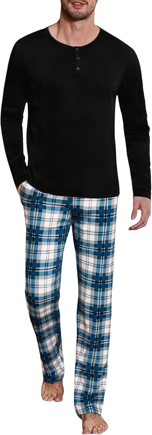 Detalle de Uniexcosm Pigiama Uomo Lungo Cotone 95%