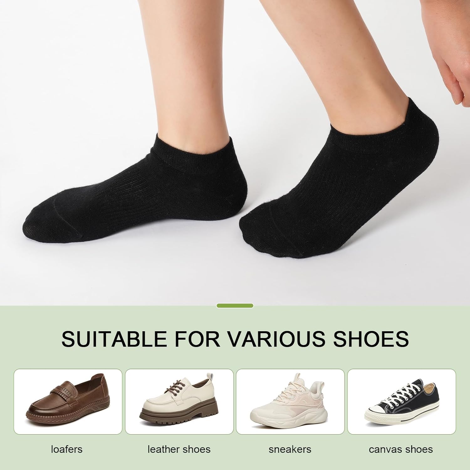 Thumbnail 5 de BambooHop Ankle Socks Women: 5 Pairs of Breathable, Seamless Bamboo Low Cut Trainers Socks
