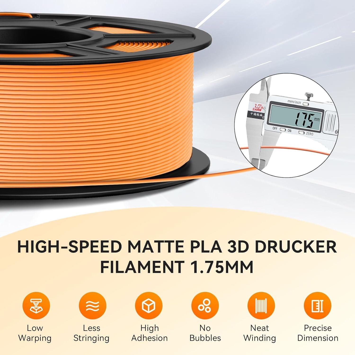 Thumbnail 6 de TECBEARS Matte PLA Filament Bundle 4KG – 1.75mm, 4 x 1kg Spools, 330m total