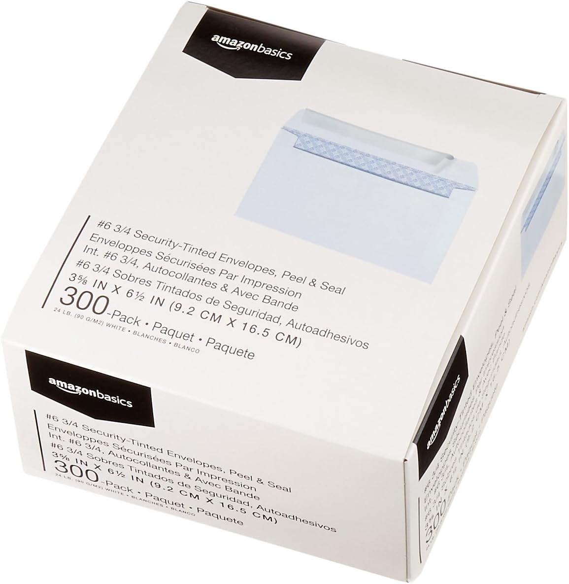 Detalle 2 de Amazon Basics #6 3/4 Security Tint Envelopes with Peel & Seal, 300-Pack