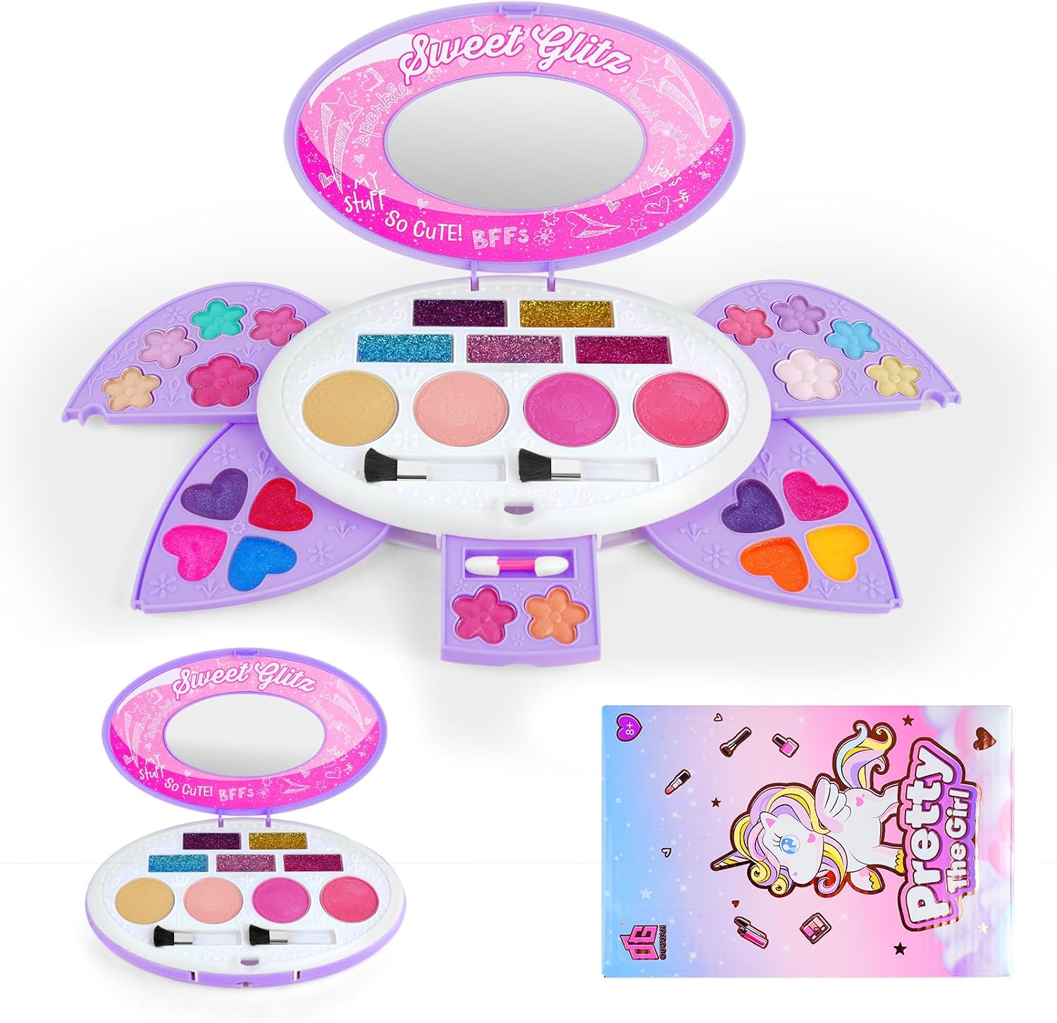 Thumbnail 3 de Aomig 4678367 kindermake-upset met 29 kleuren en 3 kwasten