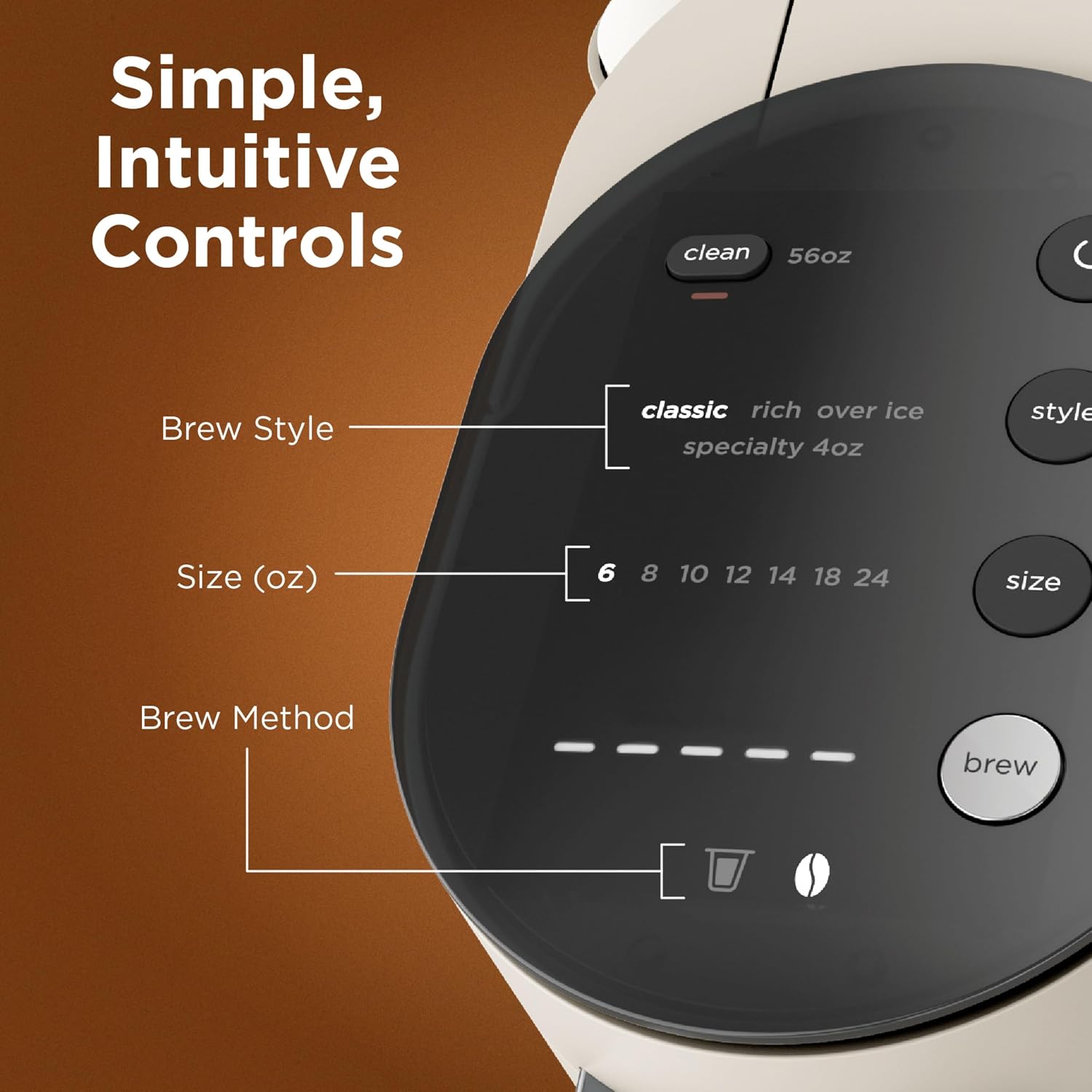 Detalle de Ninja Pod & Grounds: Compact Single-Serve Coffee Maker with Built-In Frother