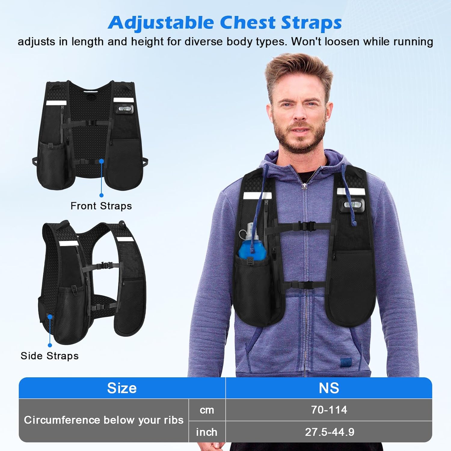 Thumbnail 1 de Nextyu Gilet Running con borraccia 500 ml e LED