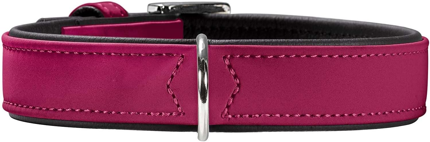 Detalle de HUNTER Softie Hundehalsband – Nubukoptik aus Kunstleder, Made in Germany, Größe 55