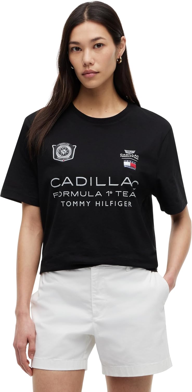 Detalle 2 de Tommy Hilfiger TH x Cadillac F1 Racing Graphic Cotton T-Shirt (Unisex)