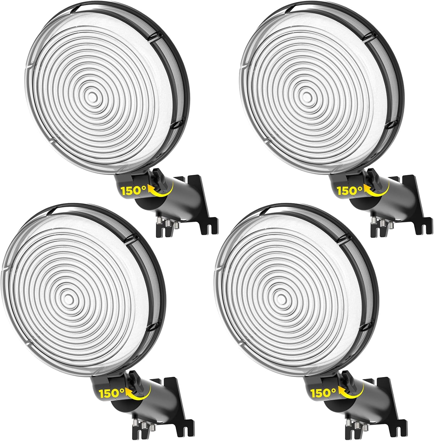 Detalle de WILLGOTOP Dusk-to-Dawn LED Barn Lights, 150W, 21,000 Lumens, 4-Pack