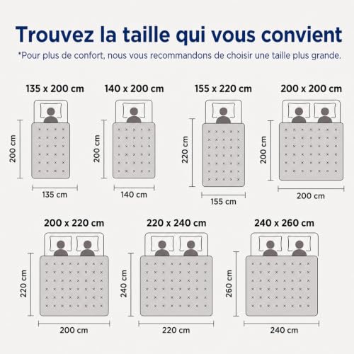 Thumbnail 7 de WAVVE Couette 220 x 240 cm, hiver 450 GSM, microfibre blanche