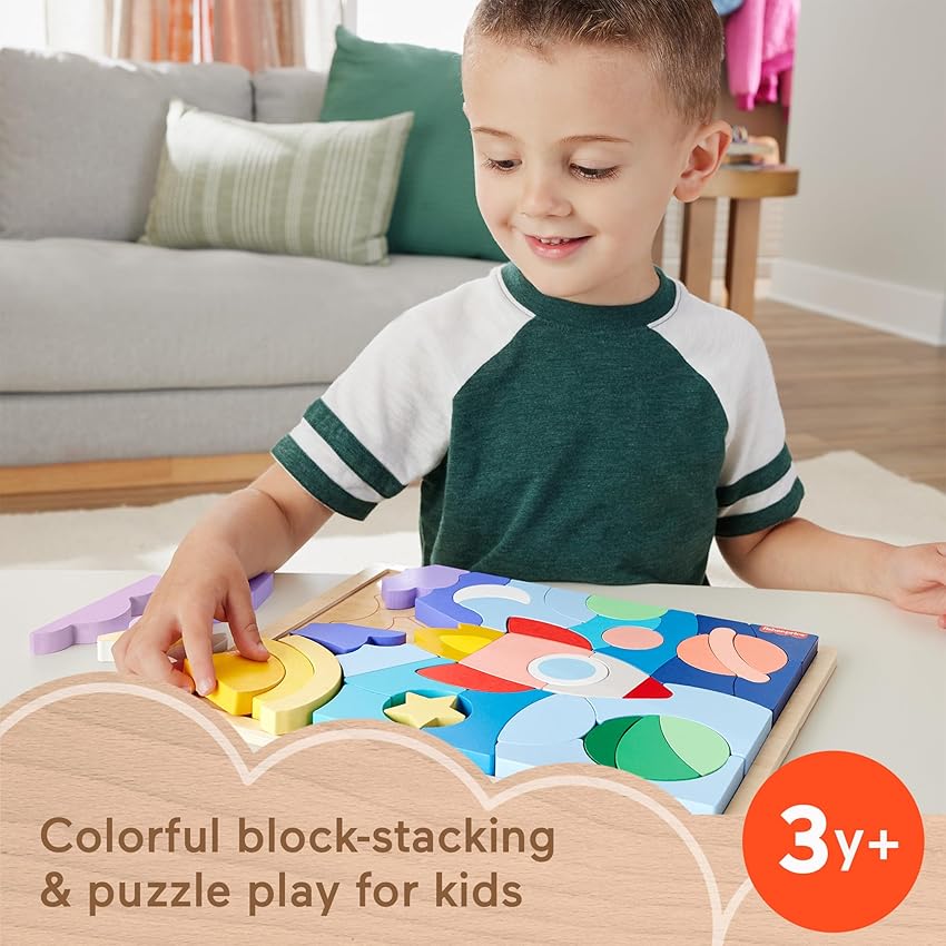 Thumbnail 6 de Fisher-Price HXY42 puzzle espacial de madera, 42 piezas 🧩