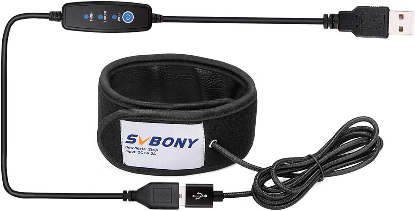 SVBONY SV172 Objektiv-Wärmer mit USB-Temperaturregler – kompakte Lösung gegen Tau und Feuchtigkeit