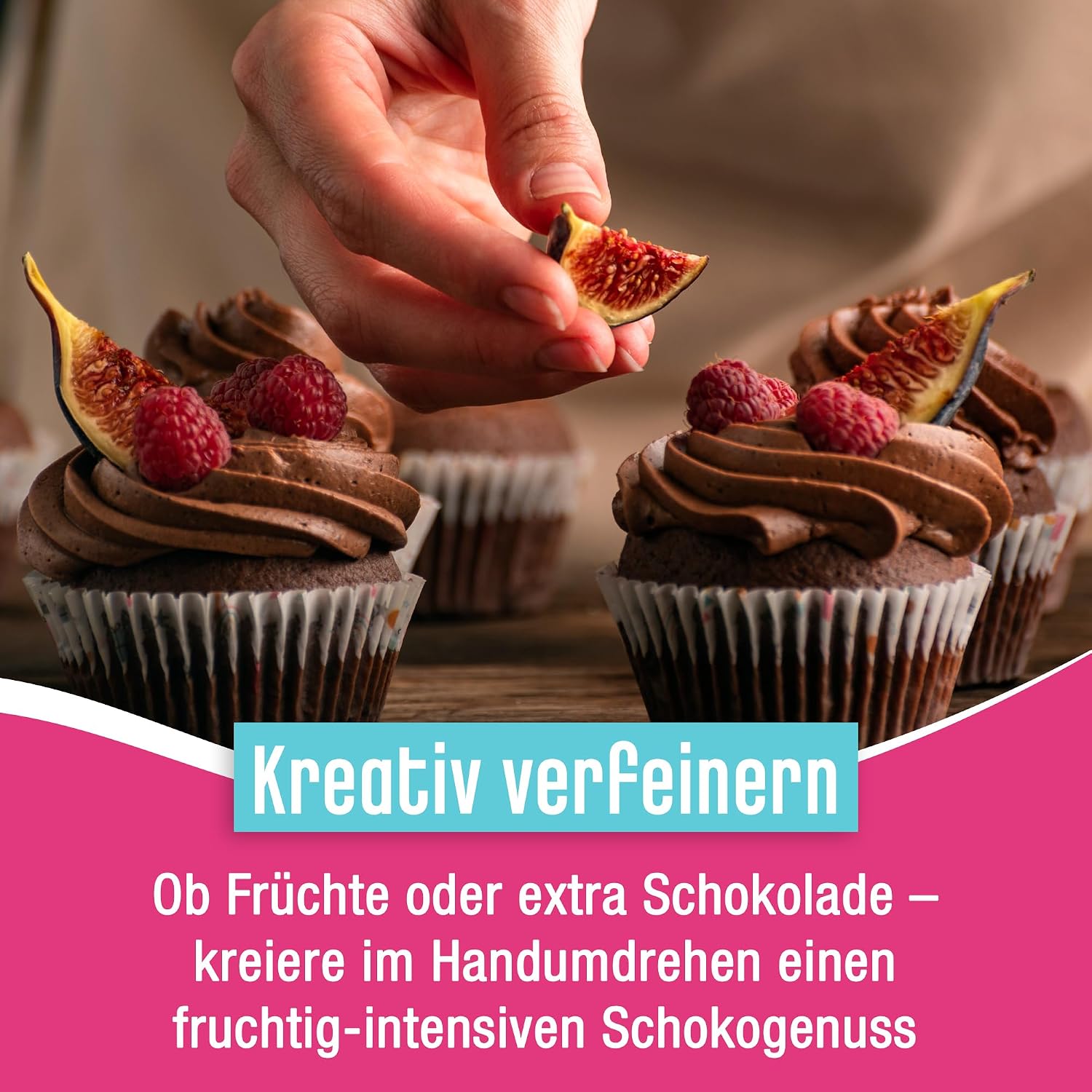 Detalle de Decocino Buttercreme Schoko 250g – Fertige Buttercreme-Mischung im Schoko-Geschmack