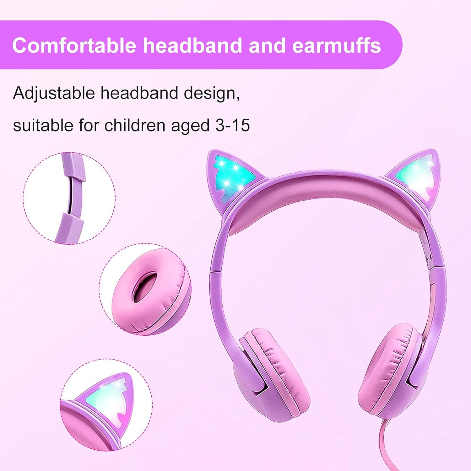 Thumbnail 4 de Olyre Kids Headphones 85 dB volume-limited