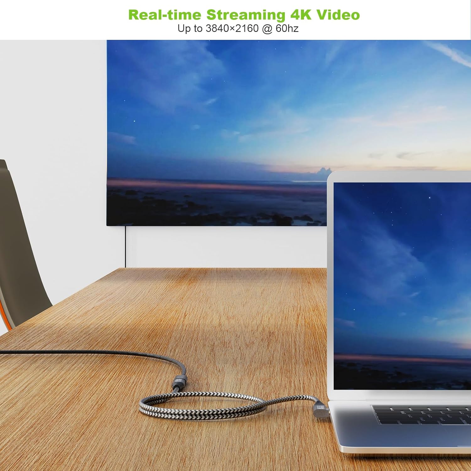 Thumbnail 6 de CAKOBLE USB-C Verlängerung 2 m (20 Gbps, 100 W, 4K@60 Hz) – USB 3.2 Gen2 Kabel, 90°