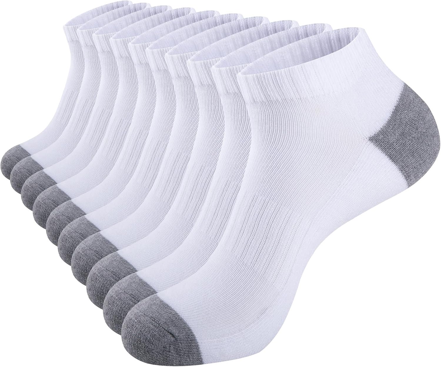 Detalle de eallco 10 Pairs Men’s Ankle Socks (Low Cut, Cushioned & Breathable)