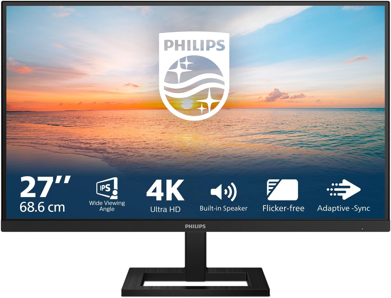 Thumbnail 1 de Philips 27E1N1800AE: monitor 27'' UHD HDR10 con altoparlanti integrati e supporto regolabile