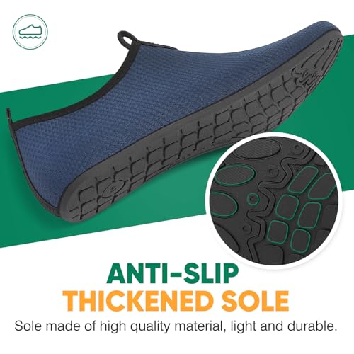 Detalle de gitzing Water Shoes for Women & Men – Quick-Dry Aqua Socks (Blue, 45 EU / 10.5 UK)