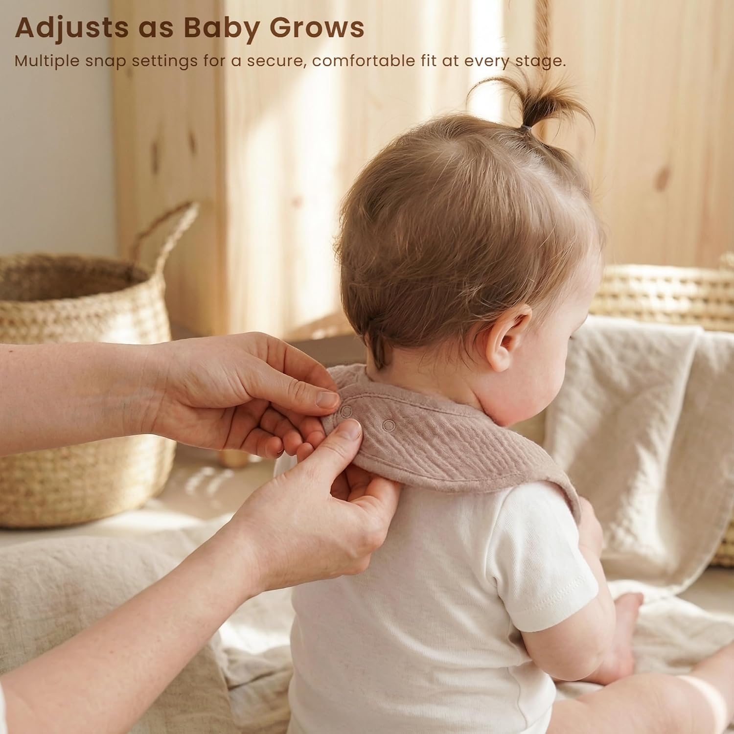 Detalle de Konssy Baby Bandana Bibs, 100% Cotton