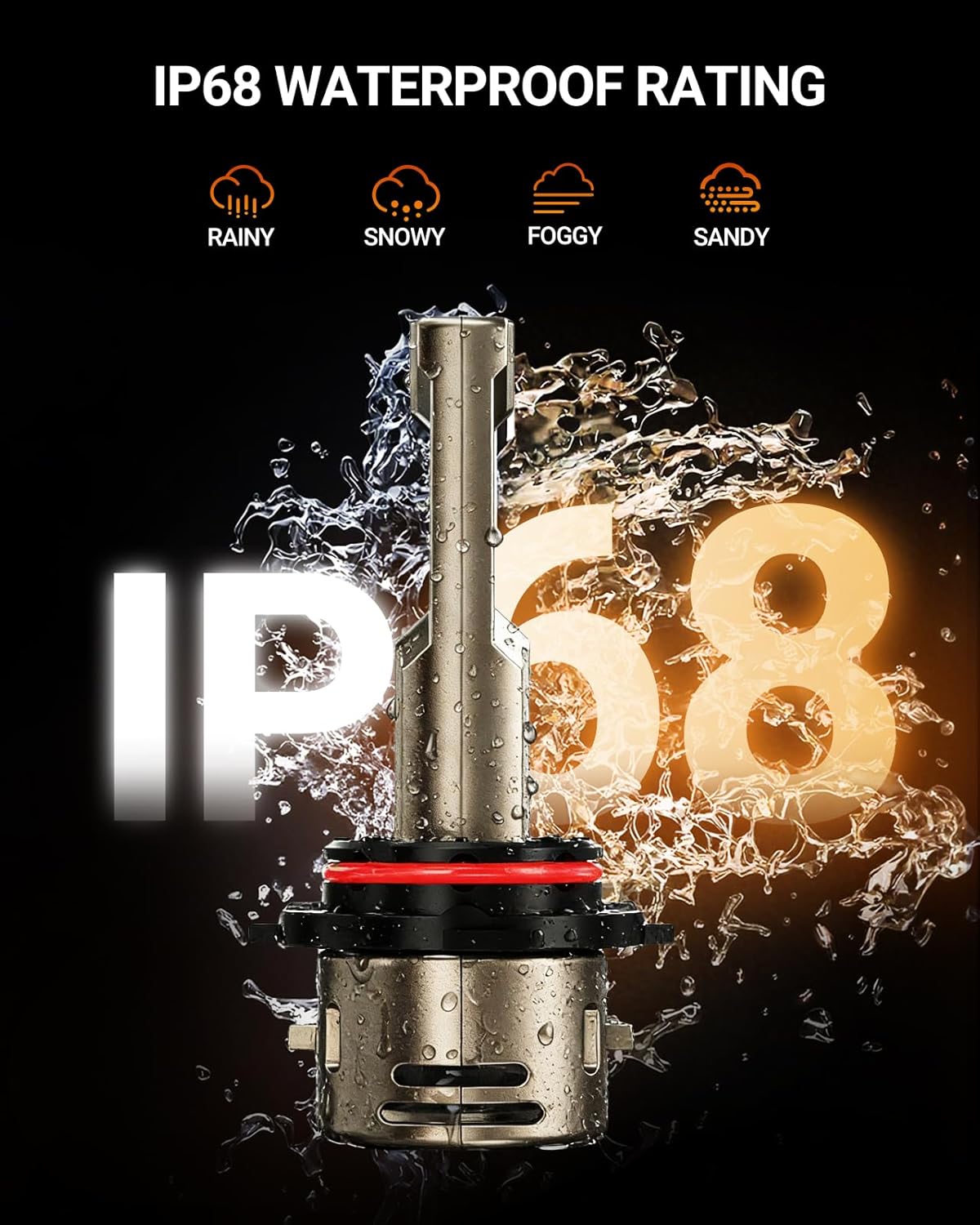 Thumbnail 1 de SEALIGHT 9005 LED Bulbs (HB3) 6500K Cool White, Plug-and-Play, IP68 Waterproof — Pack of 2