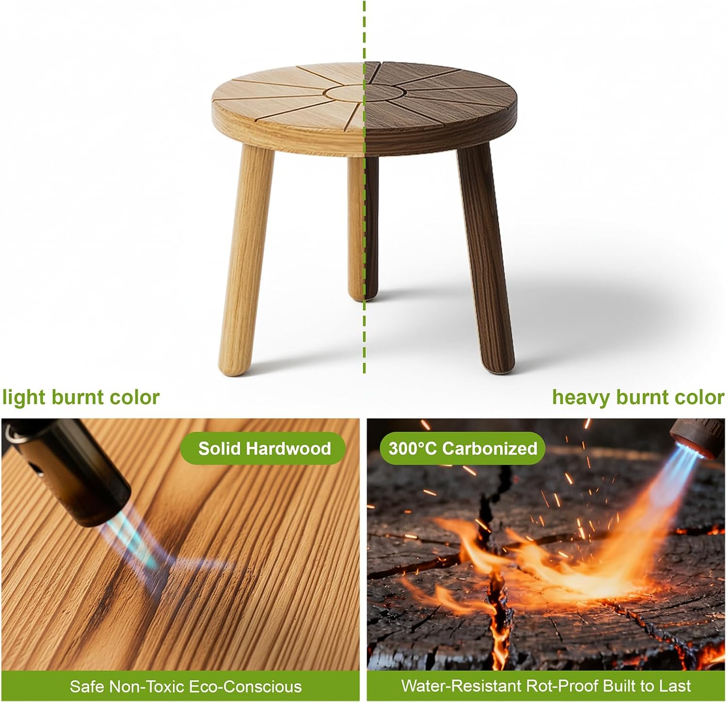 Detalle 2 de Delma Wooden Plant Stands, 3-Pack