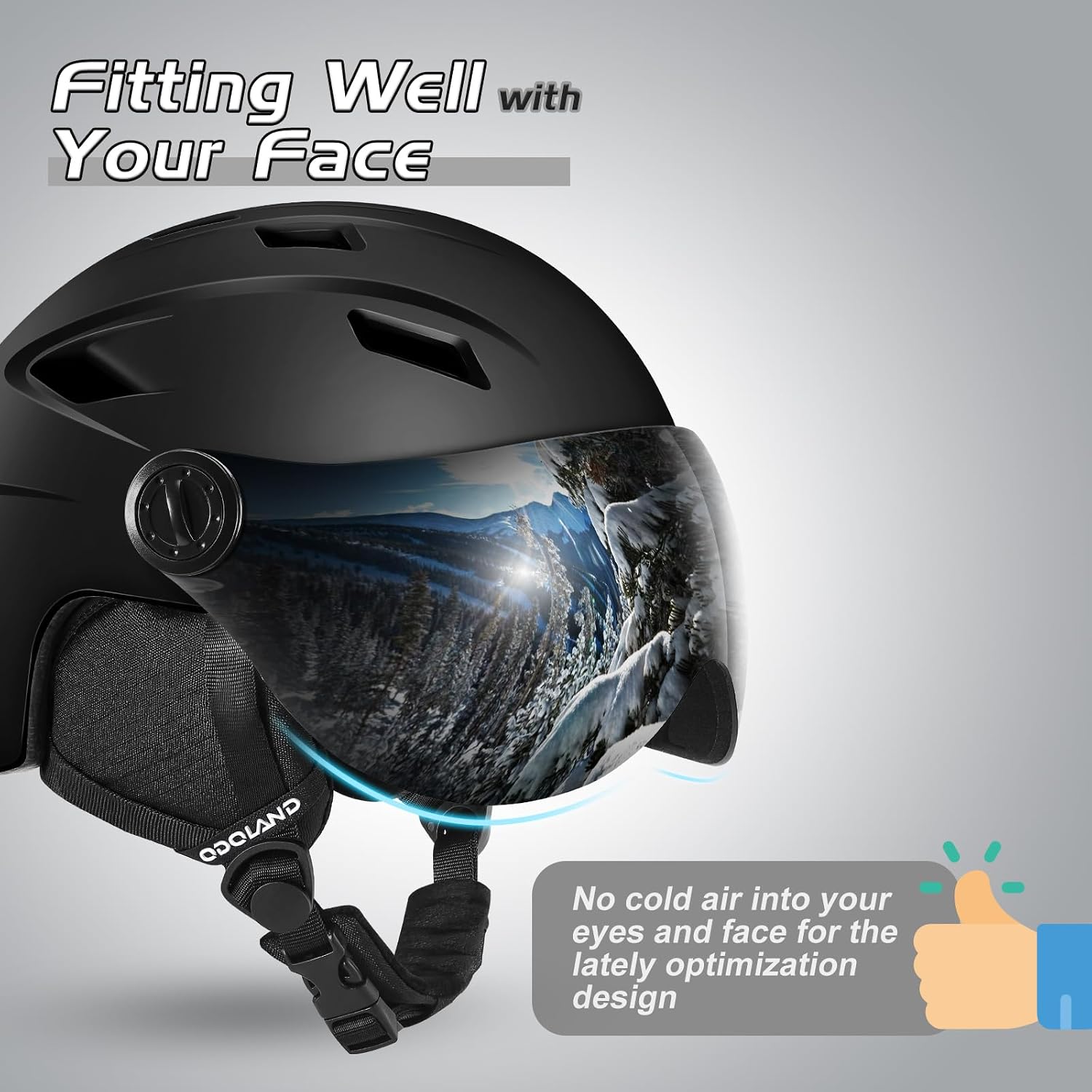 Thumbnail 2 de Odoland Ski Helmet with Visor goggles
