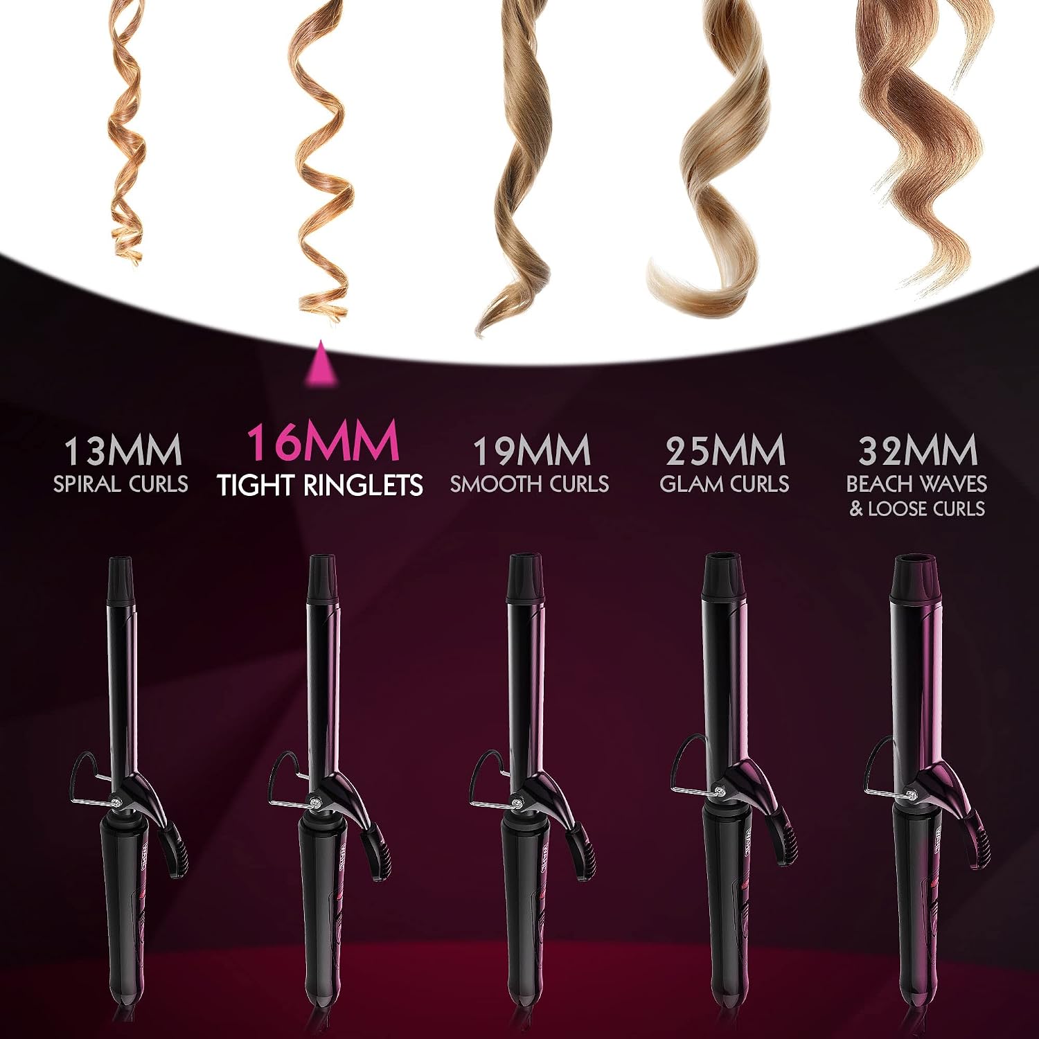 Detalle de Wahl 16mm Ceramic Curling Wand (corded) for shiny, tight curls with quick heat