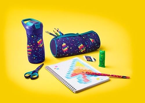 Detalle 2 de Maped - Trousse Ronde Pixel Party : néoprène robuste et toucher doux pour la rentrée
