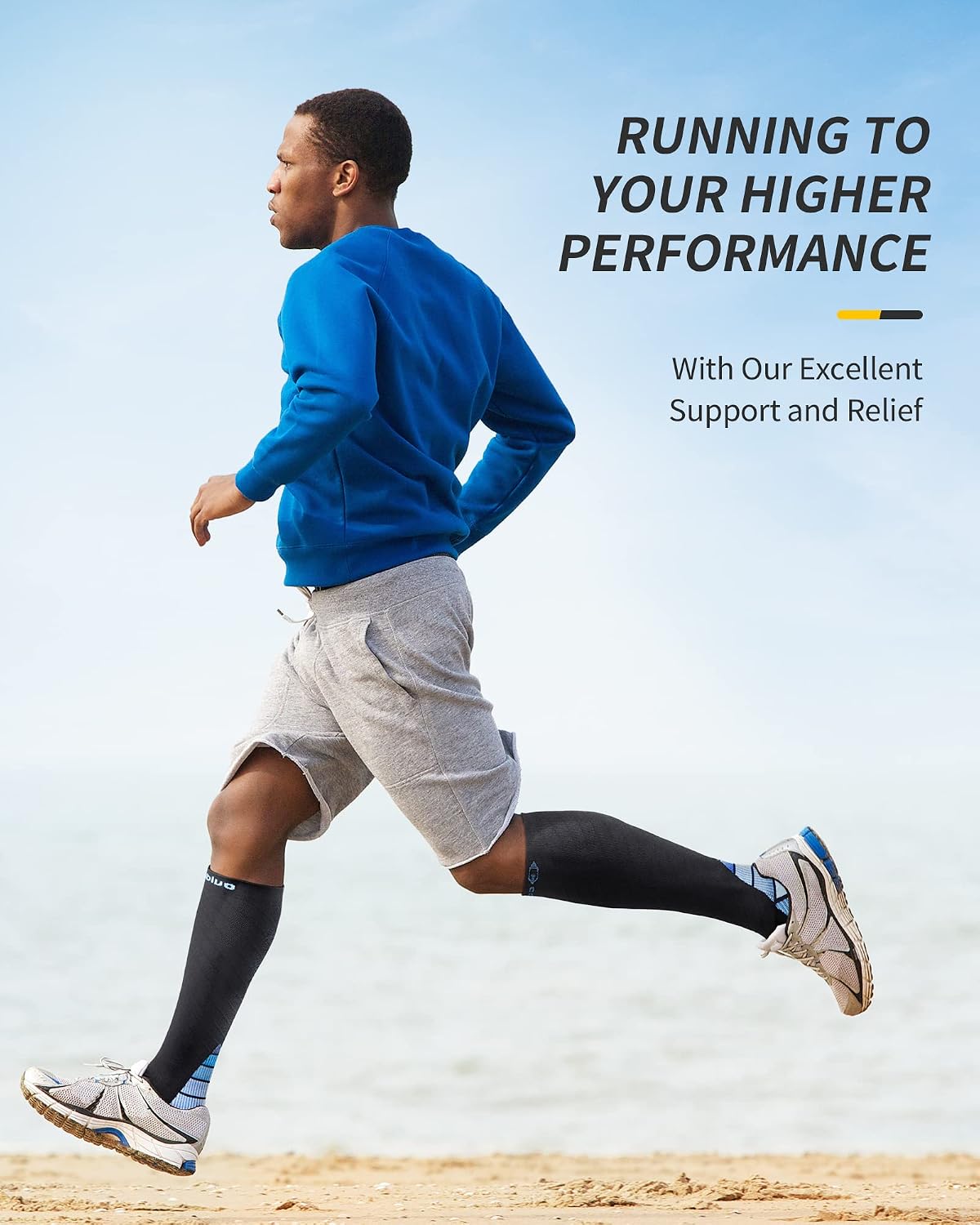 Detalle 2 de CAMBIVO Compression Socks for Women & Men (2 Pairs) – Flight, Travel, and Everyday Support