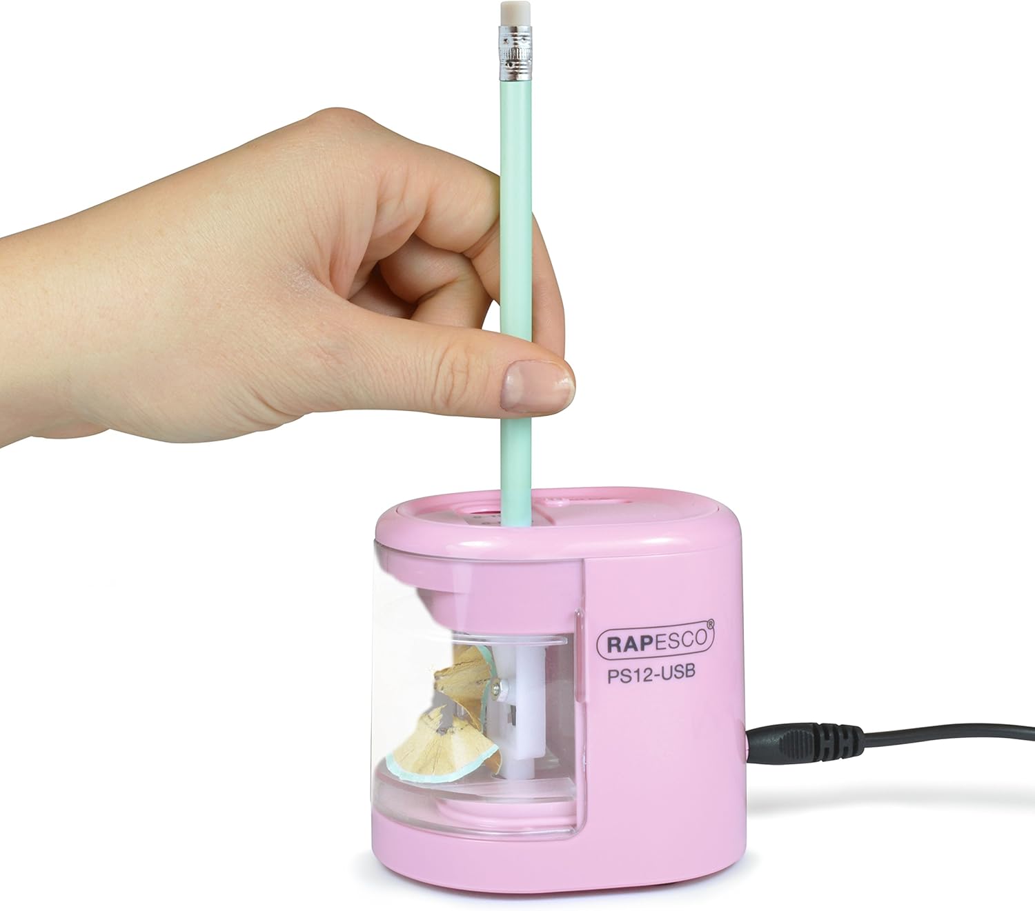 Thumbnail 4 de Rapesco 1446 PS12-USB Automatic/Electric Pencil Sharpener with USB or Battery (not Included) - Candy Pink