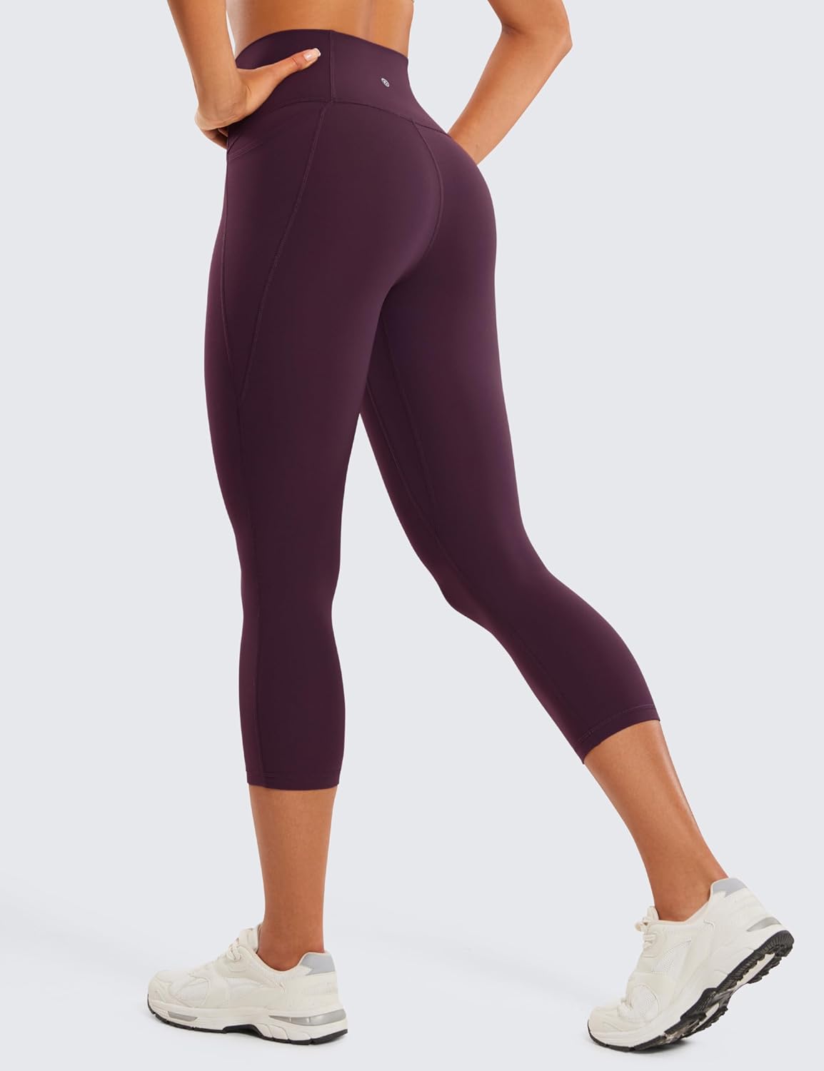 Detalle de CRZ YOGA Da Donna Butterlux: pantaloni capri da allenamento yoga con tasche (vita alta)