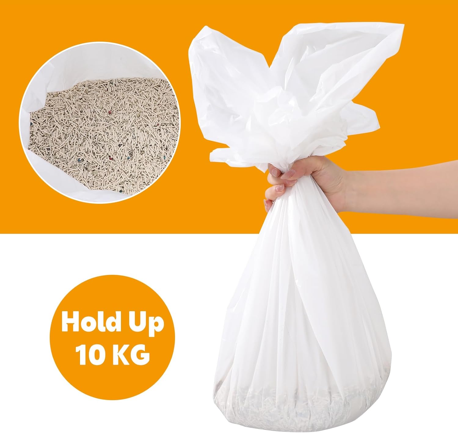Detalle de 40 XL Extra Cat Litter Tray Liners Roll (103cm x 53cm) – Heavy Duty Leak Proof Litter Bags