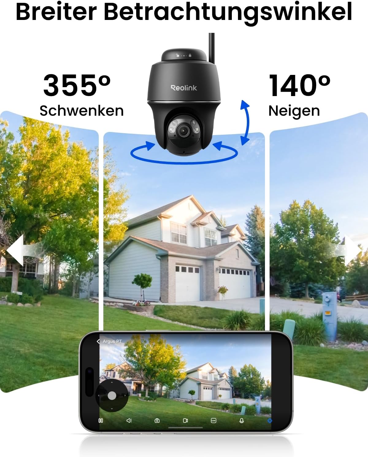 Thumbnail 2 de Reolink 5MP Kabellose PT Überwachungskamera Außen Set mit Solarakku – Auto-Tracking, KI-Erkennung & lokaler Speicher