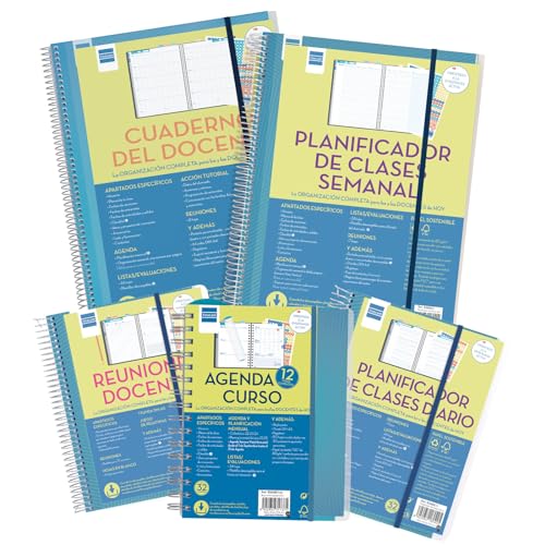 Thumbnail 8 de Finocam Cuaderno del Docente – Semana Página sin fechar, 24 hojas de evaluaciones y portada personalizable (230 x 310 mm)