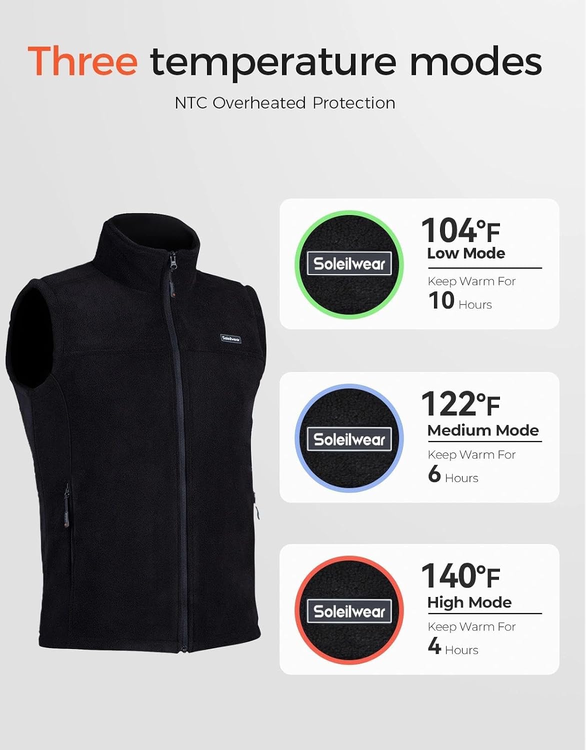 Detalle de Soleilwear Heated Vest 9-Zone