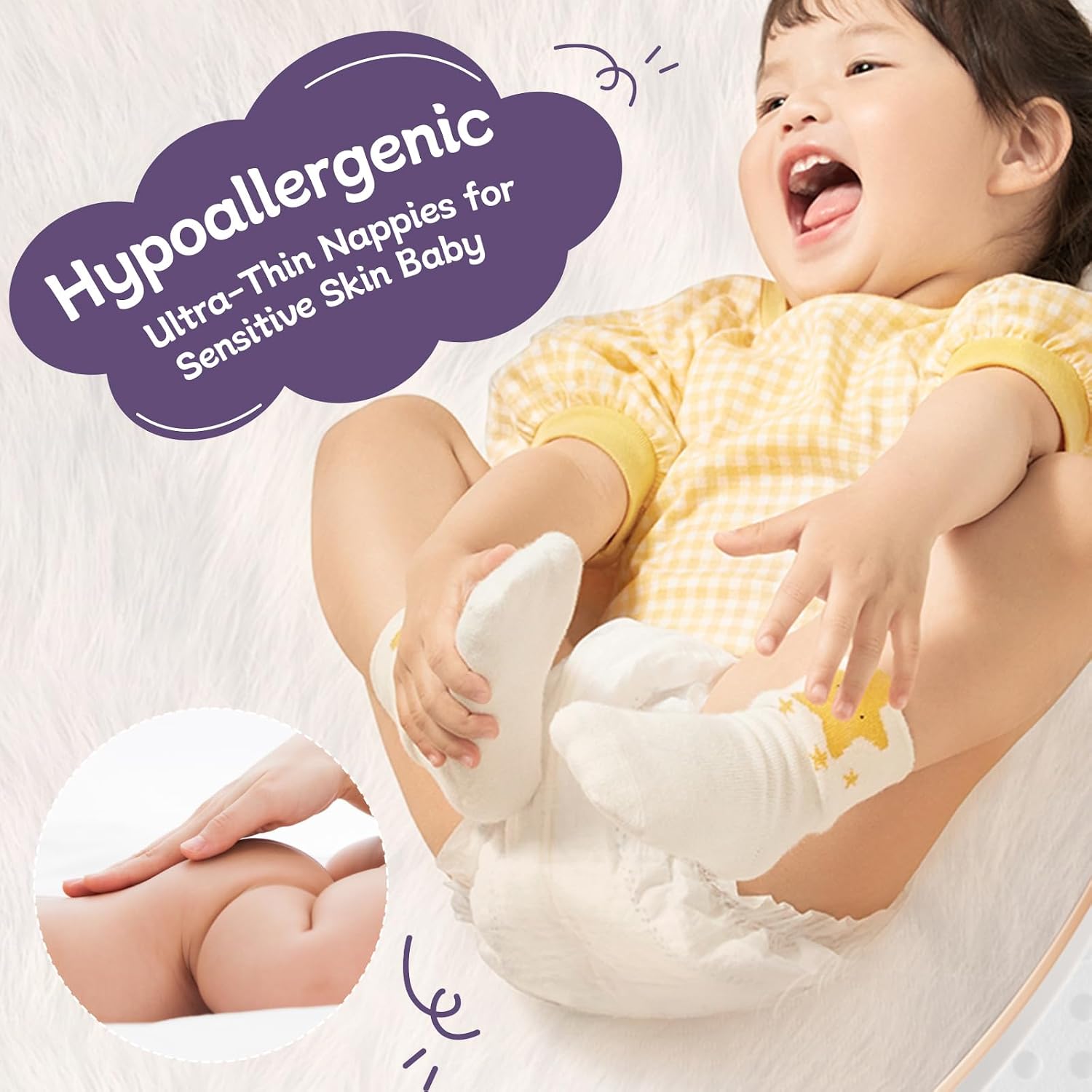 Detalle de Dryper Baby Nappies Size 4 (10-15kg) – Ultra-Thin, Hypoallergenic, 23 Count
