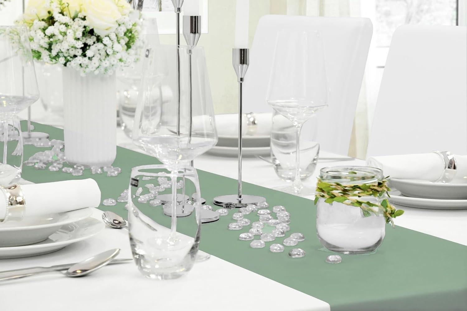 Thumbnail 5 de MODERNO VliesTischläufer Grün 30 cm x 25 m