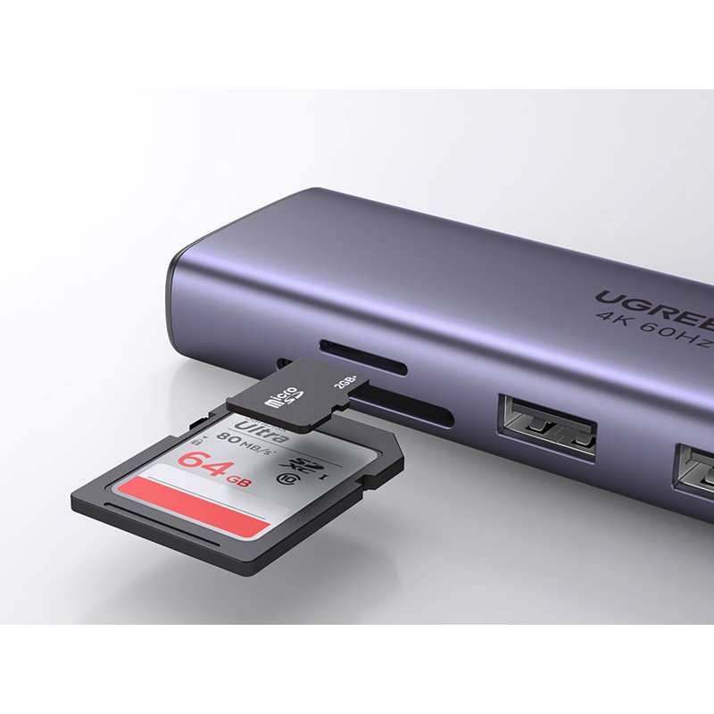 Thumbnail 2 de Ugreen 60515 Hub 7in1 USB-C a HDMI y SD, gris