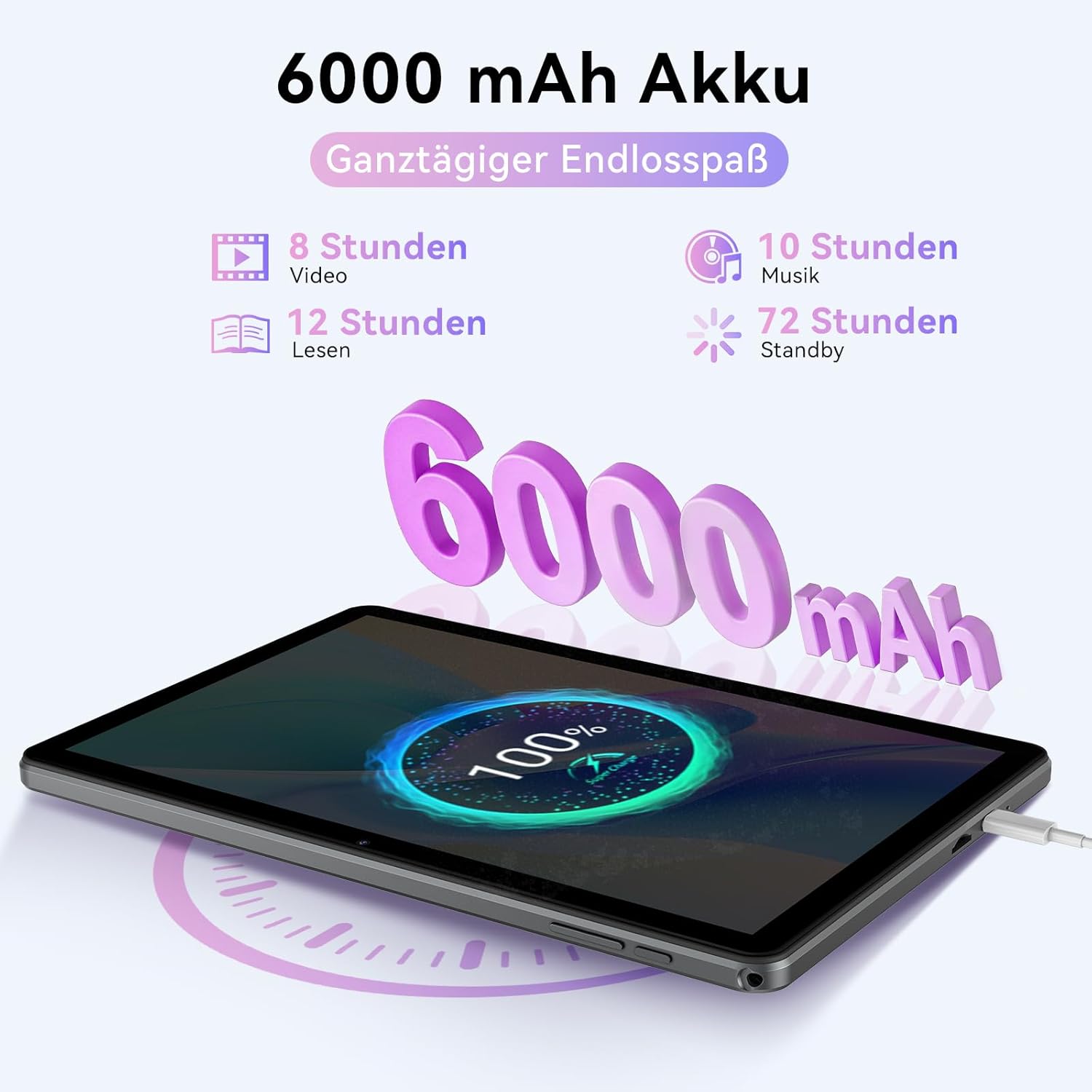 Thumbnail 6 de MENTUME Android 16 Tablet 10 Zoll mit Gemini AI – All-in-One Tablet mit Tastatur, Maus und Stift