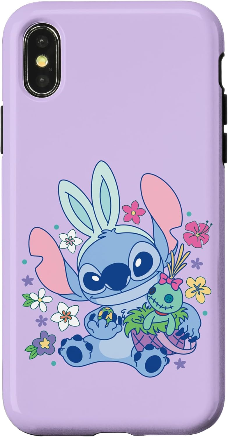 Thumbnail 4 de Coque iPhone 13 Disney Lilo & Stitch Cute Easter Bunny Stitch and Scrump, protection en deux parties