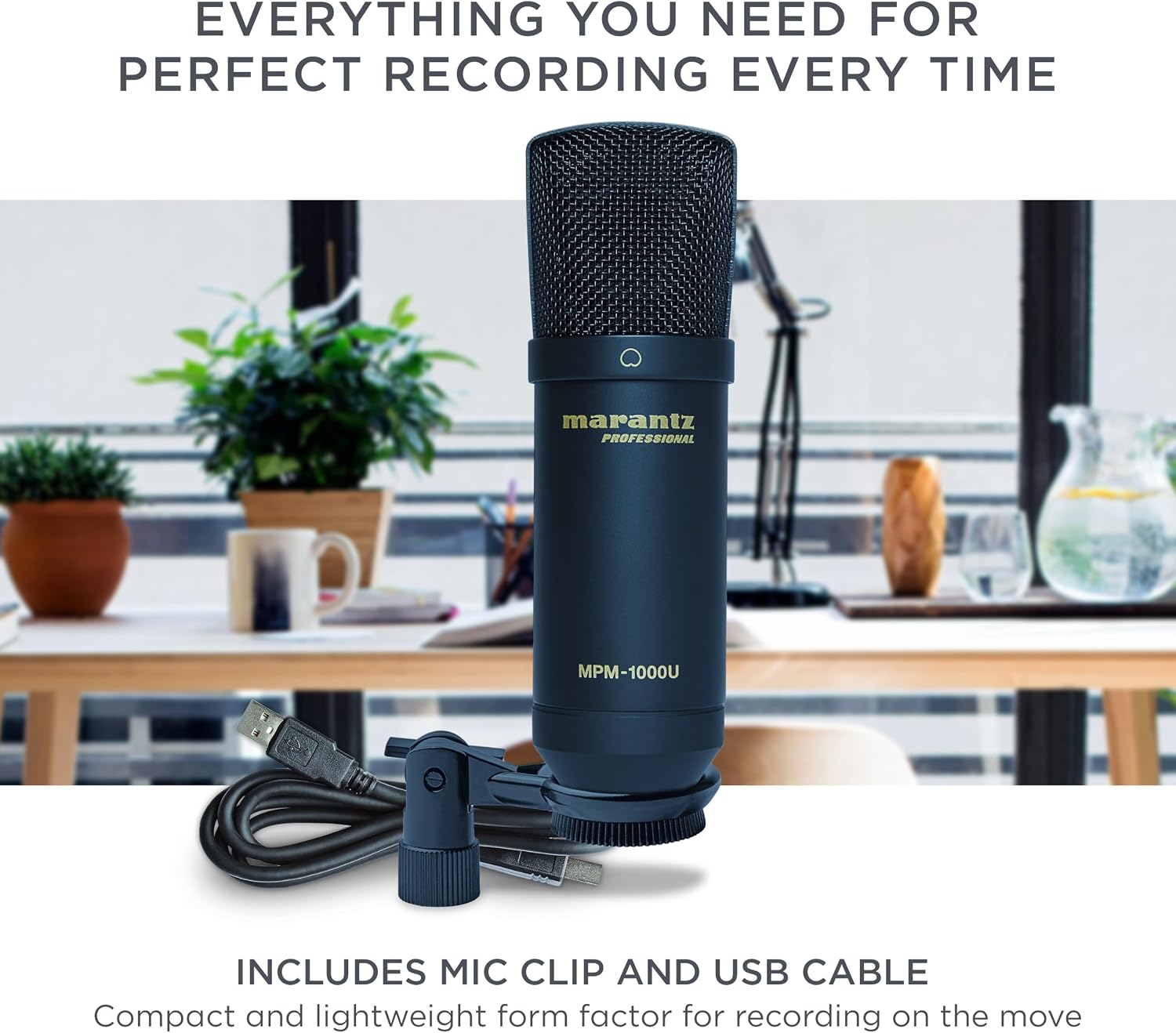 Detalle de Marantz Professional MPM-1000U USB Condenser Microphone with Cardioid Pickup