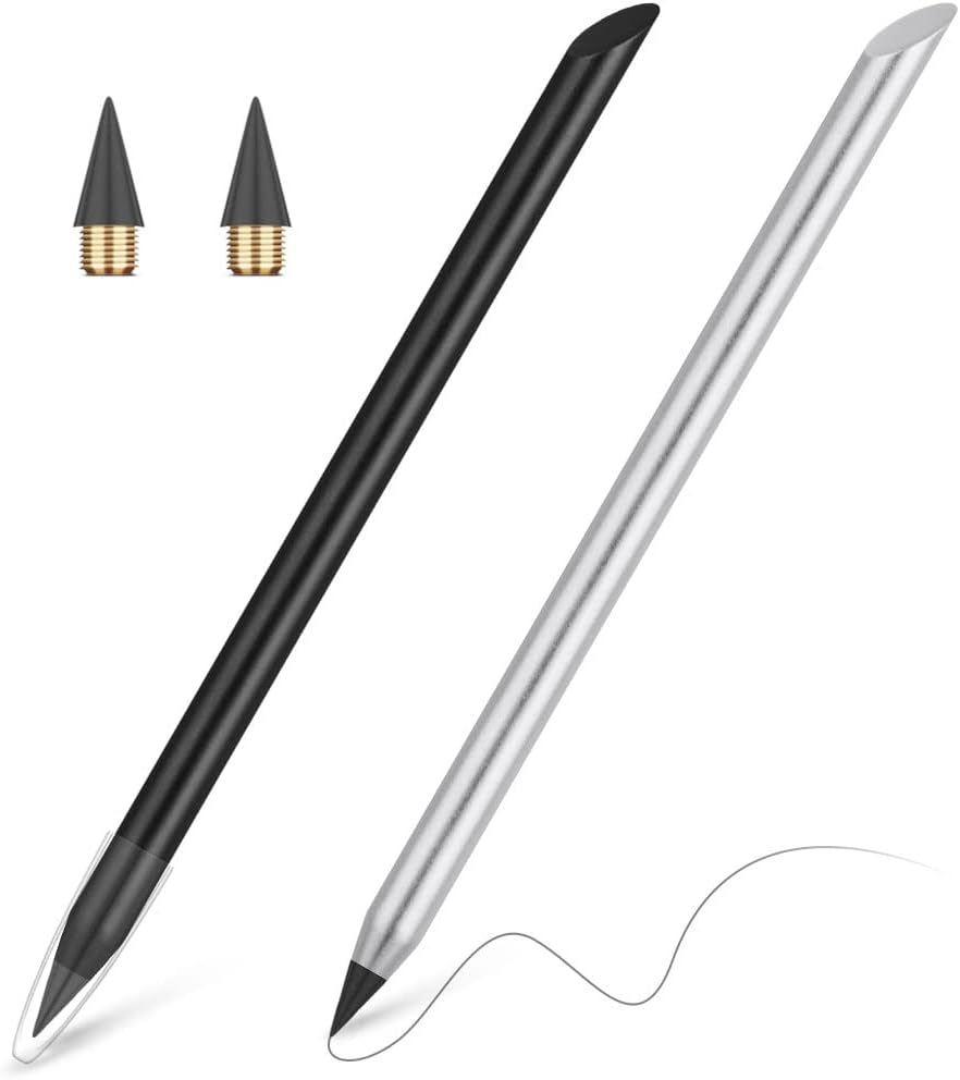 Detalle de AUAUY M1-3315258 eeuwig potlood, metalen inktloze set van 2
